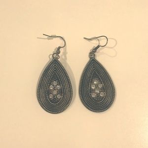 World Market Rhinestone Teardrop Dangle Earrings